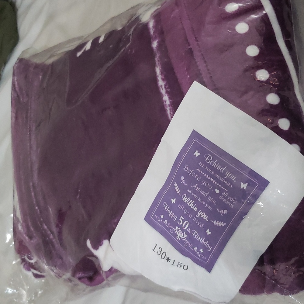 Brand new Happy 50th birthday blanket
